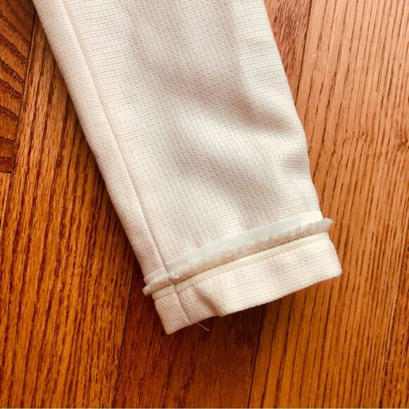 Rachel Purple Label Lady’s Jacket Cream Pockets Collarless Women’s Size S - Picture 6 of 10